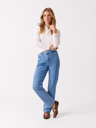 MATCH - Sara jeans - Jean Paul - Str. L - Dame - Bukser & Jeans - Blå - 80% bomull, 20% bomull - resirkulert