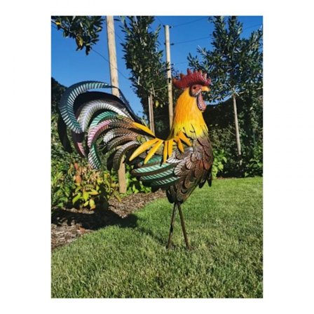 Have Statuer og Skulpturer til Haven, Metal Haner Gård Dyr