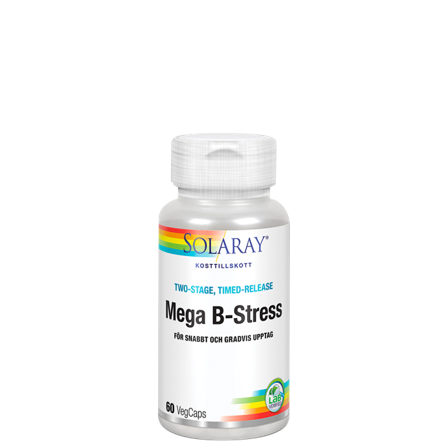 Solaray Mega B-Stress B-vitamin 60 kapslar