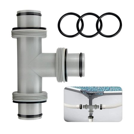 38 mm Pool T-kobling Slangetilslutning, T-kobling til Pool, Poolslangetilslutning til Ø 38 mm Slange, Tilslutningskit til Intex Coleman Pool{HH}