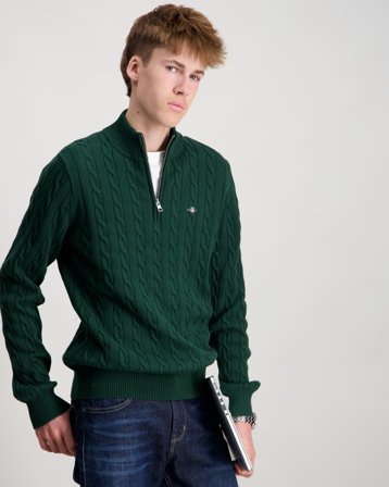 GANT COTTON CABLE HALF ZIP Grün Pullover Jungen - Kids Brand Store