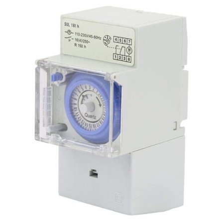 Timer Switch, 110v-230V SUL181H 24 Timmar Analog Mekanisk Timer Manuell/Automatisk Kontroller