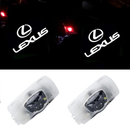 2x Led-dørlyslogo-projektorer, der er kompatible med Lexus