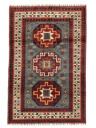 Kazak Fine Rug 117X179 Black/Dark Red Wool, Afghanistan