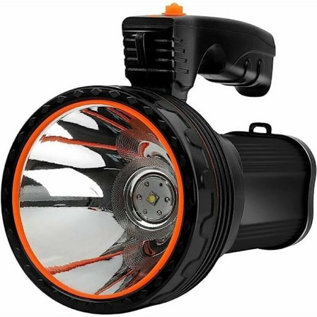 LED Uppladdningsbar Söklampa Super Stark. 9000mAh Portabel Ficklampa med Power Bank Funktion IPX5 Vattentät Utomhus Spotlight