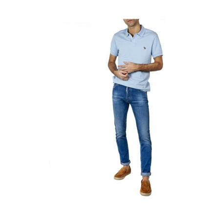 PS By Paul Smith Polo slim fit , Blauw , Heren , Maat: S
