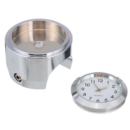 Universaali 7/8" Moottoripyörän Kello Moottoripyörän Ohjaustangon Kello Lämpömittari Kellot Vedenpitävä Kello Fg (FMY)