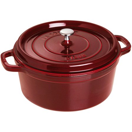 Staub Rund Gryta 28 cm 6,7 liter Grenadine | Matlagning > Kokkärl & Stekpannor > Grytor > Gjutjärnsgryta | Bagaren och Kocken