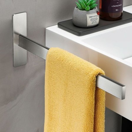 Pyyhekoukku ilman porausta, ruostumaton teräs, vahva liimapyyhekoukku, kaksinkertainen itseliimautuva pyyhekoukku seinälle kylpyhuoneeseen, keittiöön,