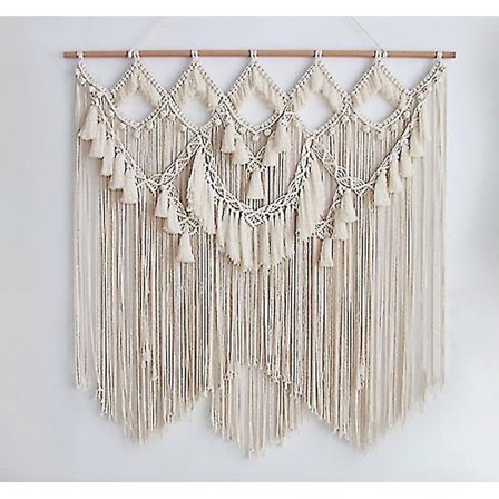 90x100cm Suuri Bohemian-tyylinen seinävaate Kudottu Makrame
