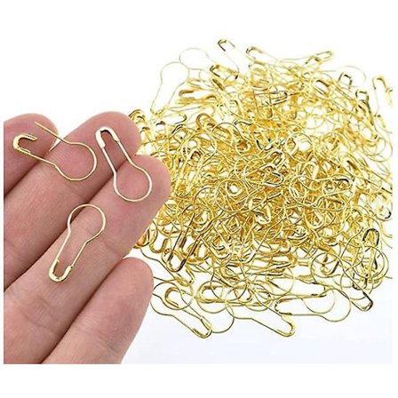 1000 stk Pære sikkerhetsnåler, metall kalebassnål, små pinner, sikkerhetsnål