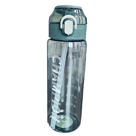 650ML/800ML Halm Vandflaske med Trykt Snygg Bærbar Sportkop til Indendørs Udendørs Grøn 800ml