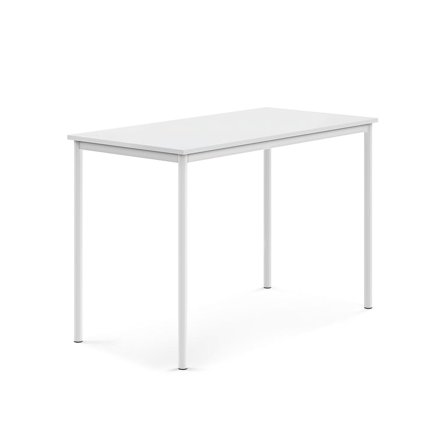Desk SONITUS, 1400x700x900 mm, white high pressure laminate, white
