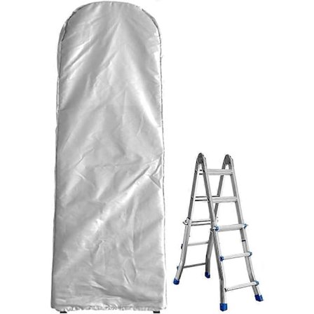 Foldestigeovertræk, støvtæt stigebeskytter, vandtæt bælte, snøre, stige, terrasse, have, udendørs, husholdningsstige, opbevaringspose, sølv