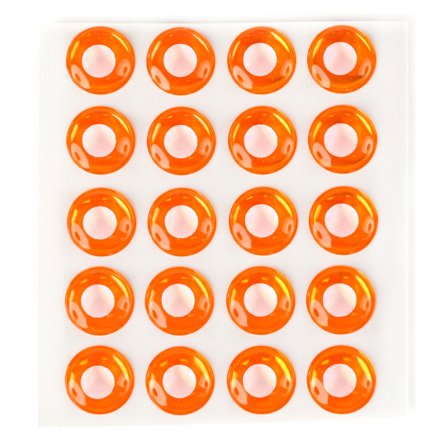 Epoxy Eyes 9mm , White Orange