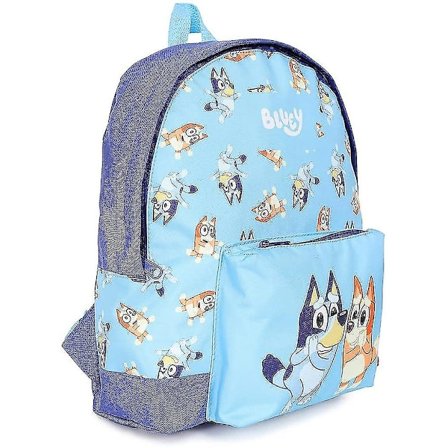 Officiel Bluey & Bingo Barnrygsæk, Børnerygsæk, Skoletaske, Rygsæk Blå