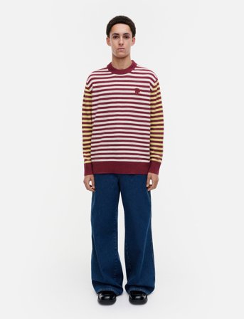 Marimekko Pehmyt Tasaraita - Burgundy - 40