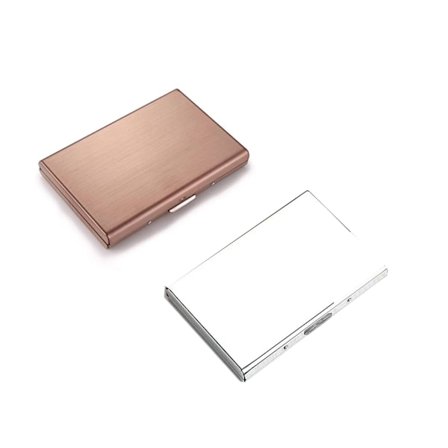 (Ruusukulta+peili) RFID Slim Metal Credit Card Holder Wallet for