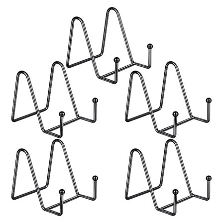 5 kpl Metalliset Näyttöjalustat Musta Rauta Taiteilija-jalusta Levylle Levynpidike Näyttöjalustat Kuville