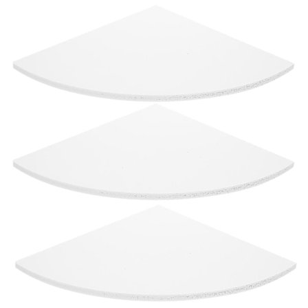 3 stk Hvite Hylle Vegg Hengende Hjørnehyller Vegg Hylle Soverom Diverse Visningsstativ Vegg Visningshylle Brett-HP (FMY)