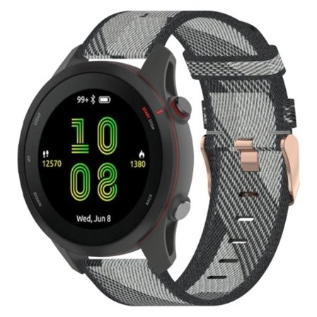 För Garmin Forerunner 255 22mm Nylon Woven Watch Band