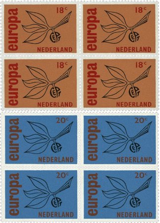 Holland 1965 - NVPH 847-848 - 4-blokke - Postfrisk