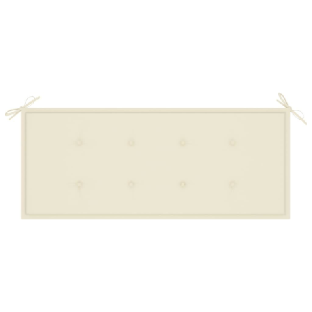 Vidaxl Bänkdyna För Trädgården 120x50x3 Cm Gräddvit Creme