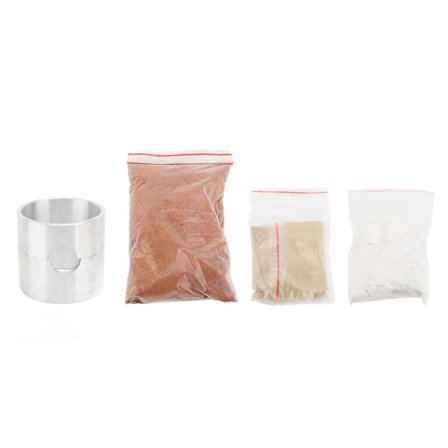 Sandstøpeboks i aluminiumslegering, sylindrisk beholder for smykkestøping, for DIY metall smykkelaging