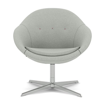 Varier Furniture Kokon Club - Grey Wool - Chrome base