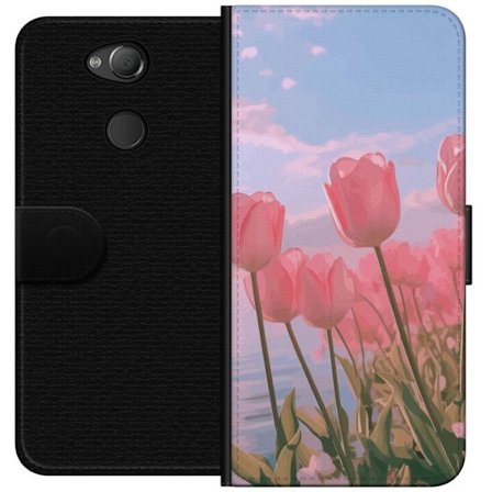 Plånboksfodral till Sony Xperia XA2 med Rosa Tulpaner
