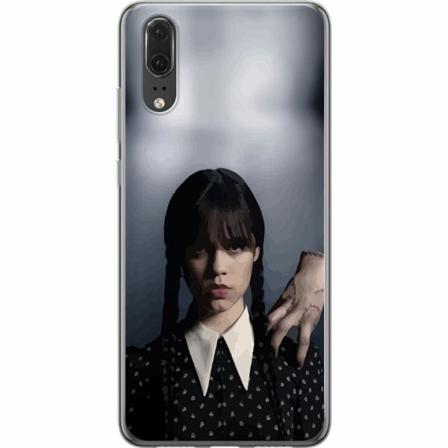 Huawei P20 Genomskinligt Skal Wednesday Addams
