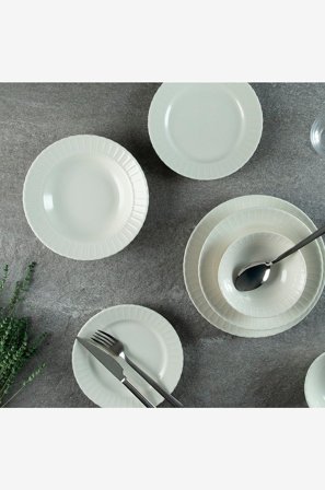 Hermia - Middagsuppsättning (24 delar) Safir - Vit - Serviser - Från Homeroom