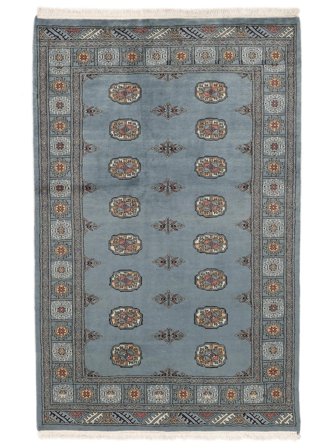 Pakistan Bokhara 2Ply Rug Hand Knotted 123X191 Dark Blue/Dark Grey Pakistan