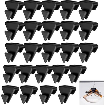 24-pak Triangelbøjler, Kaskadebøjler, Pladsbesparende Bøjler der Forbinder til Tøjbøjler, Garderobeplads S