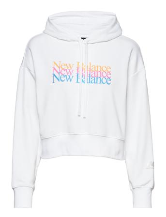 Nb Essentials Celebrate Fleece Hoodie Hoodie Trøje Hvid New Balance