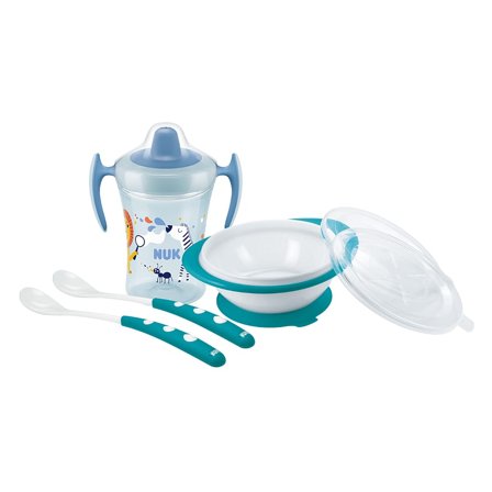 NUK Spisesæt Turquoise, Børn & Forældre, Service, Spisesæt