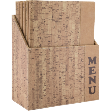 Menyhållare 10st + Box Securit A4