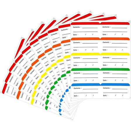 200 kpl - 3*6 cm - Keittiöetiketit - Pakaste-etiketit - Etiketti - Etiketit mauste- ja hillopurkkeihin