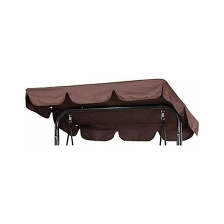 210D Vaihdettava katos puutarhakeinuun Vedenpitävä katos katos keinun katos Vaihdettava aurinkosuoja keinuva puutarha Anti-UV (Kahvi, 164×114×15cm)-