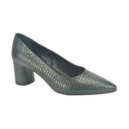 Jhay, Zwart croco Pump Zwart, Dames, Maat:38 EU
