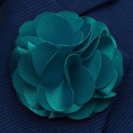Broche pour homme vert foncé Deluxe pour hommes - Broches en forme de fleur