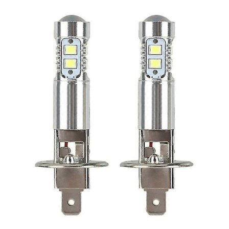 2 stk. 100w 6000k H1 LED-frontlyspærer for tåkelys til bil