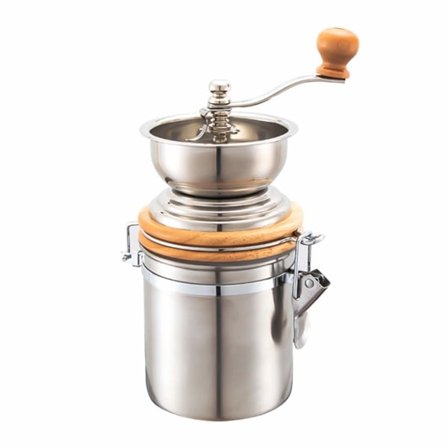 Kaffe Kværn, Rustfrit Stål Manuel Kaffe Kværn Beholder Manuel Kaffebønne Kværn Kværne Maskine Hånd Konisk Kaffe Kværn