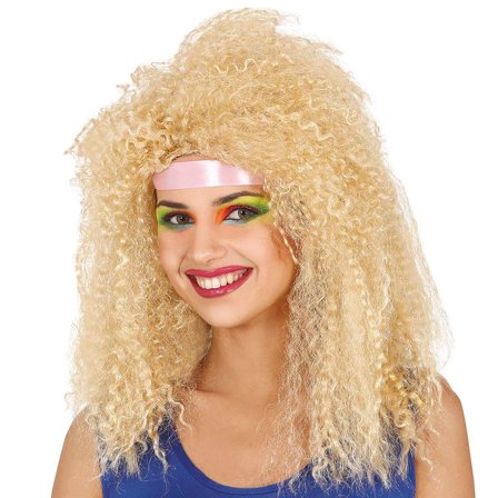 Blond Krøllet Paryk