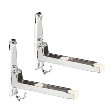 304 Rustfrit Stål Mikrobølgeovn Beslag Med Teleskoparme Og Kroge Universal Vægmontering Beslag Til Mikrobølgeovn Grill Ovn Op Til 40kg Vægmontering-