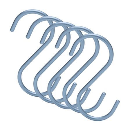 5 st S-formad krok för att hänga kläder Handväska Aluminiumlegering Slitstark förvaringshållare mot deformation