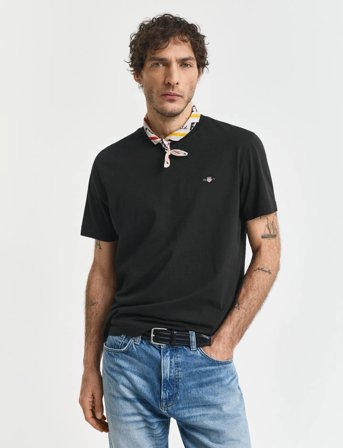 GANT Reg Shield Ss T-Shirt - Black - XL