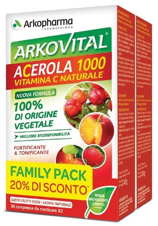 Arkopharma Acerola 1000 Pack Family 60 Compresse