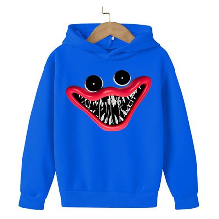 Kid Poppy Playtime Huggy Wuggy Hoodie Jacka Outdoor Winter Dark Blue 150cm