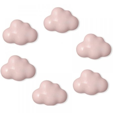 (Rosa) 6 st Keramik Kabinettknopp Molnformad Lådknapp Kökshandtag